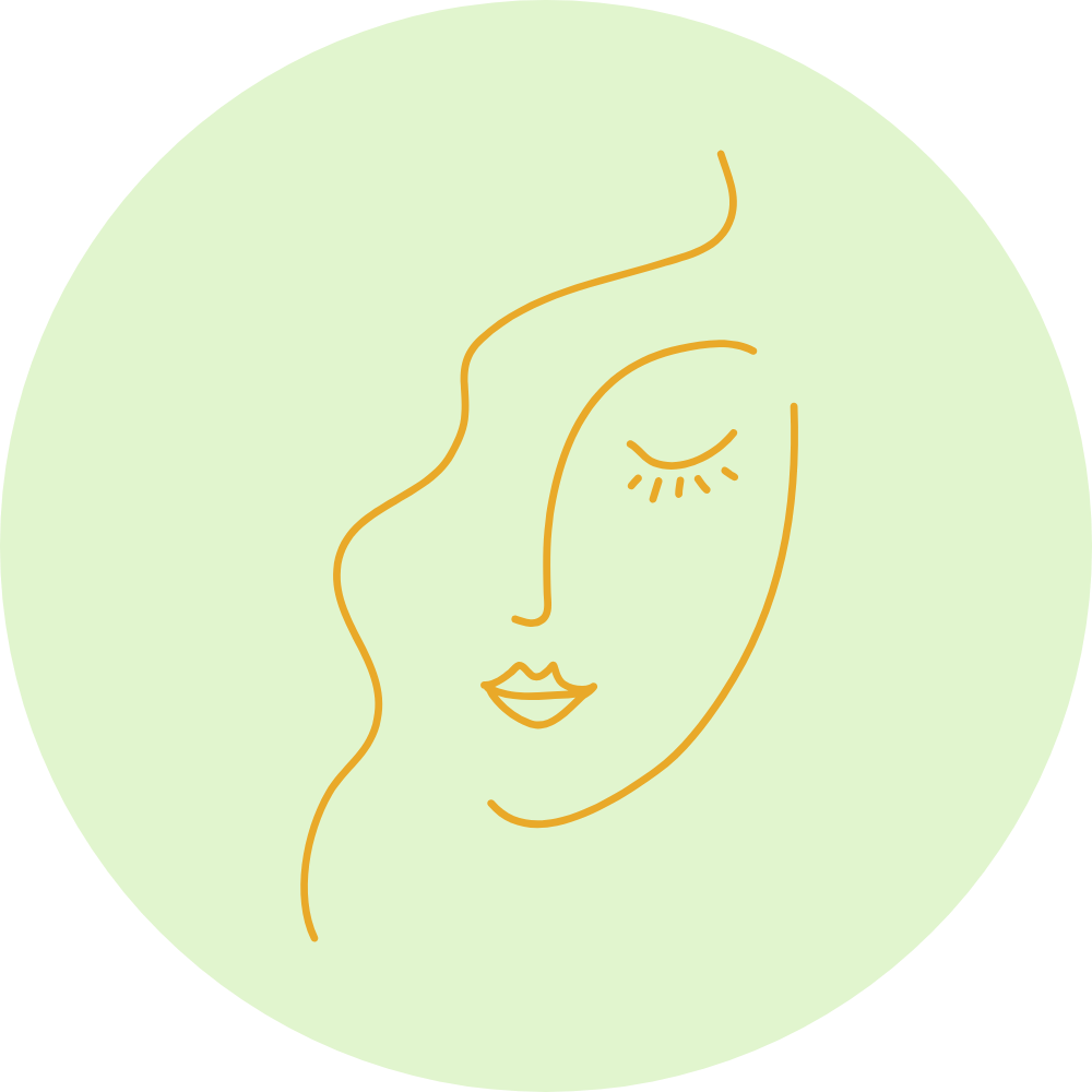 Minimalist icon representing holistic wellness, aligned with The Rest Nest’s soothing aesthetic.
