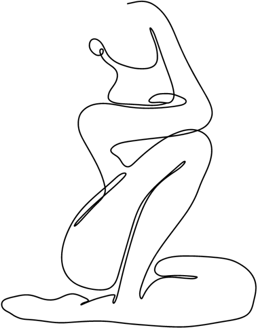 Soft line drawing of a woman, representing the focus on women’s well-being at The Rest Nest.